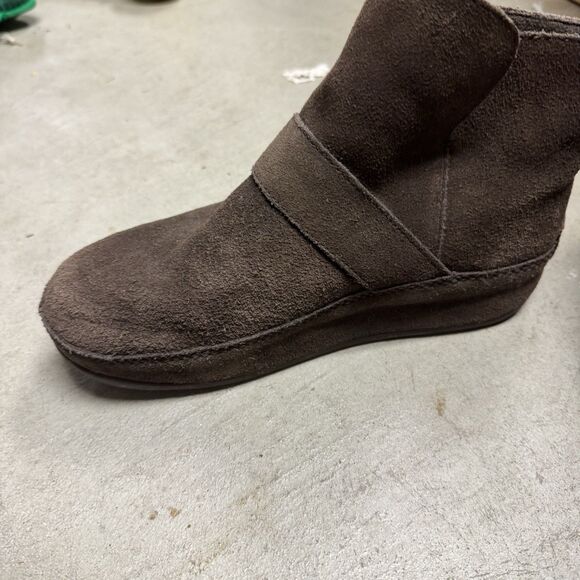 Fitflop Dash Suede Ankle Boots Womens Size 7 EUR 38 Chocolate Brown Leather - Picture 4 of 9